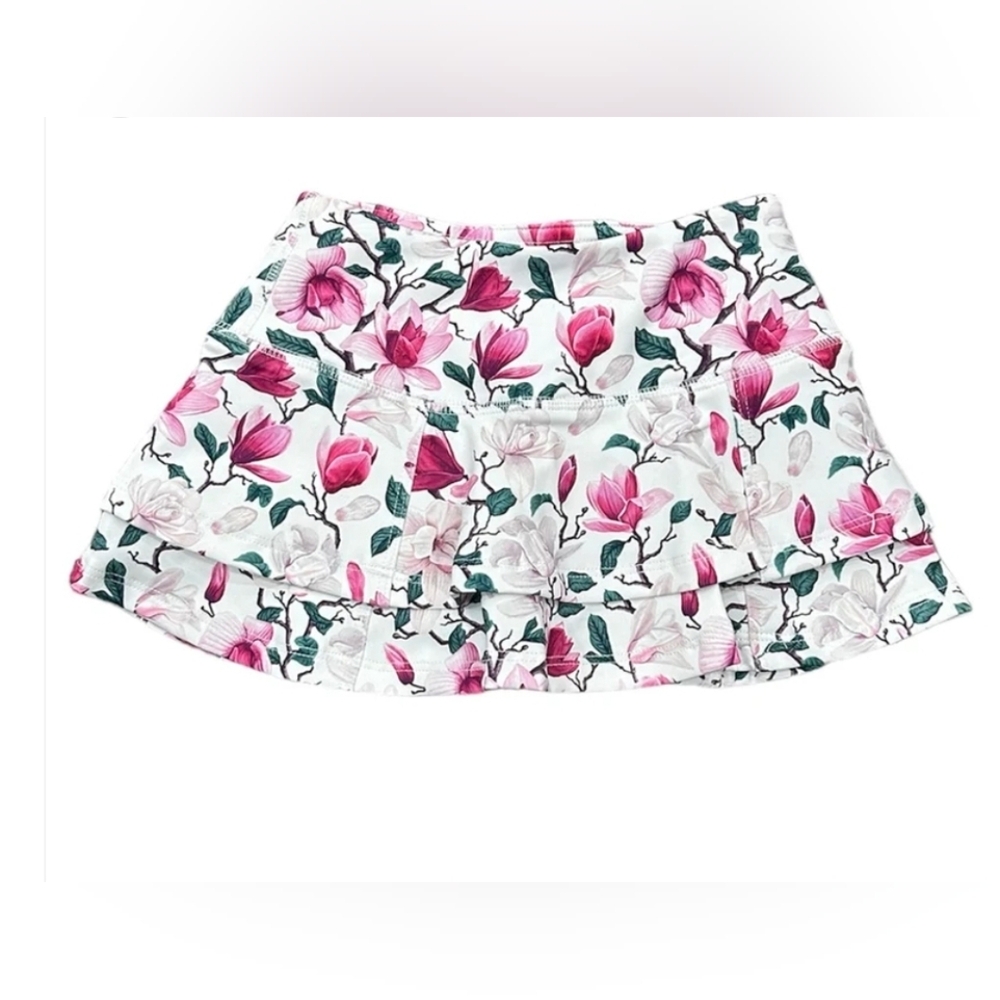 Sugar Bee Girls Youth tennis Skirt Skort Magenta Floral NWT